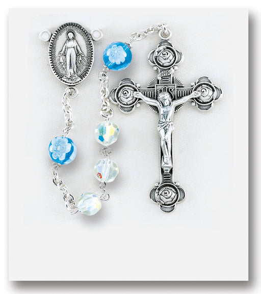 Swarovski Crystal Sterling Rosary - Engravable