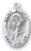Sterling Silver Oval Shaped Saint Gabriel Medal