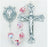 Double Capped Pink Swarovski Crystal Sterling Rosary - Engravable