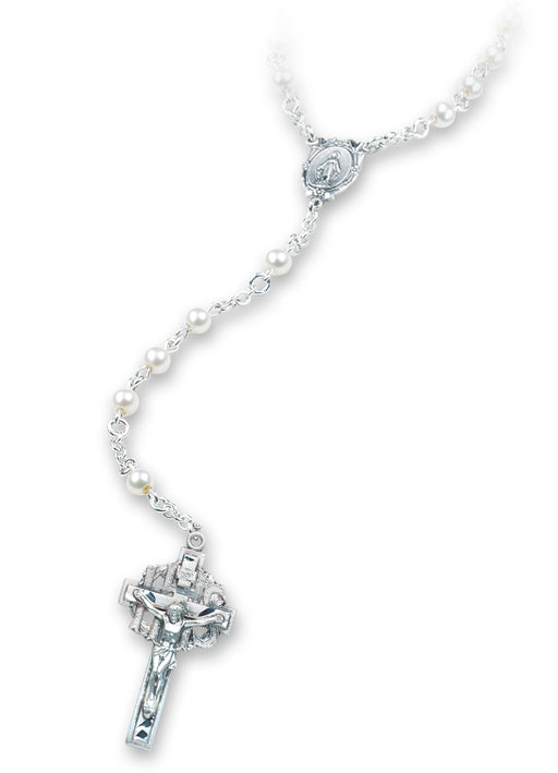 Genuine Cultured Pearl Rosary - Engravable