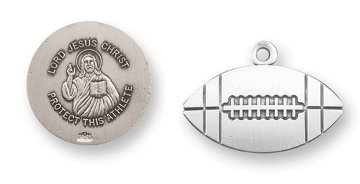 Sterling Silver Christ Football Athlete Medal
