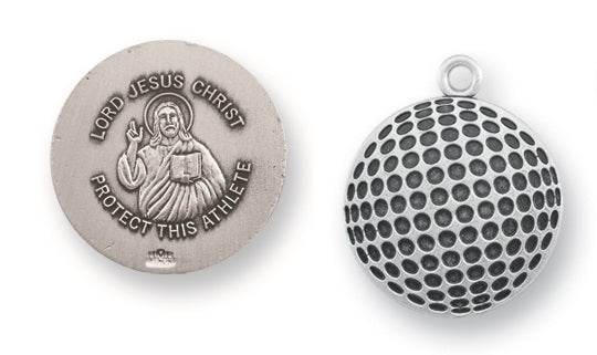 Sterling Silver Christ Golf Athlete Medal