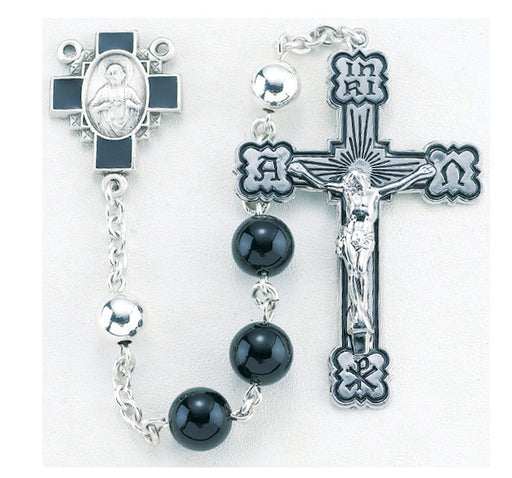 Genuine Onyx Sterling Rosary