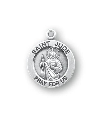 Sterling Silver Round Shaped Saint Jude Medal