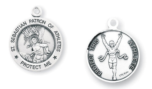 Sterling Silver Saint Sebastian Track Athlete Medal