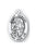 Sterling Silver Oval Shaped Saint Hubert Medal