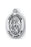 Sterling Silver Oval Shaped Saint Jacob Medal