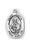 Sterling Silver Oval Shaped Saint Justin Medal