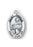 Sterling Silver Oval Shaped Saint Thomas Aquinas Medal