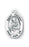 Sterling Silver Oval Shaped Saint Vincent Medal