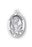 Sterling Silver Oval Shaped Saint Agnes Medal