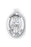 Sterling Silver Oval Shaped Saint Ava Medal