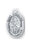 Sterling Silver Oval Shaped Saint Caroline Medal