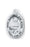 Sterling Silver Oval Shaped Saint Elizabeth Ann Seton Medal