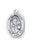 Sterling Silver Oval Shaped Saint Gertrude Medal