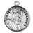 Sterling Silver Round Shaped Saint Alexander Medal