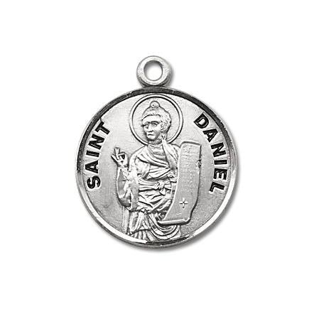Sterling Silver Oval Shaped Saint Daniel Medal