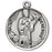 Sterling Silver Round Shaped Saint Genesius Medal
