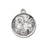 Sterling Silver Round Shaped Saint Kevin Medal