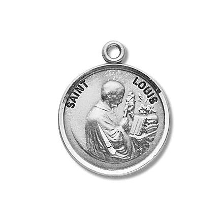Sterling Silver Round Shaped Saint Louis Medal