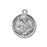 Sterling Silver Round Shaped Saint Peter Medal