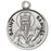 Sterling Silver Round Shaped Saint Samuel Medal