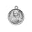 Sterling Silver Round Shaped Saint Bernadette Medal