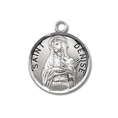Sterling Silver Oval Shaped Saint Denise Medal