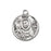 Sterling Silver Round Shaped Saint Emily Medal