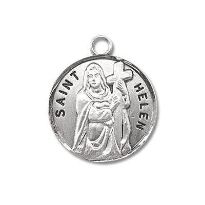 Sterling Silver Round Shaped Saint Helen Medal
