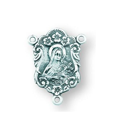 Sterling Silver Saint Therese Rosary Center