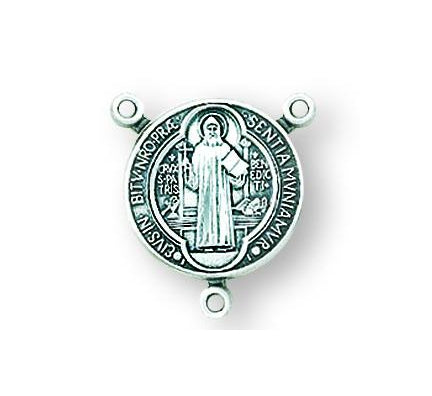 Sterling Silver Saint Benedict Rosary Center