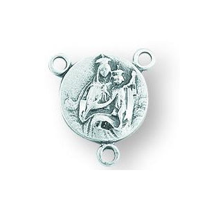Sterling Silver Our Lady of Mount Carmel Rosary Center