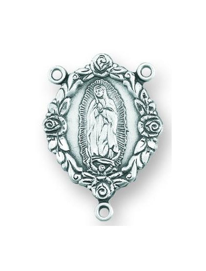 Sterling Silver Our Lady of Guadalupe Rosary Center
