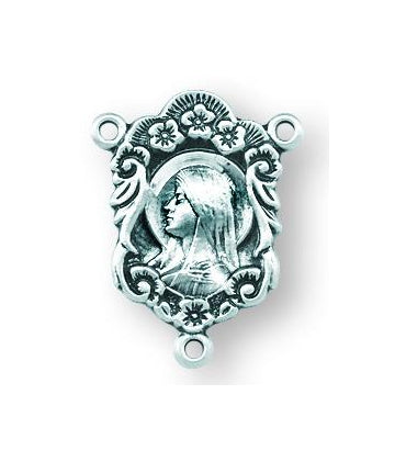 Sterling Silver Madonna Rosary Center