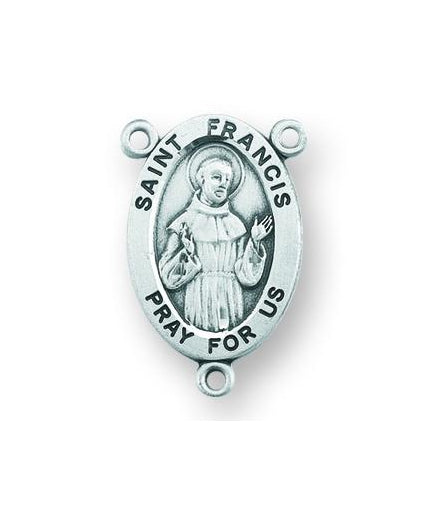 Sterling Silver Saint Francis Rosary Center