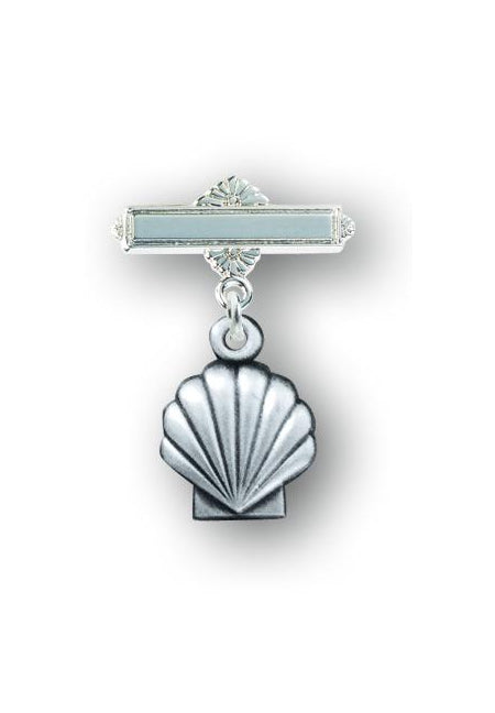 Sterling Silver Baby Holy Baptism Shell Pin