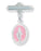 Sterling Silver Pink Enameled Baby Miraculous Pin