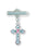 Sterling Silver BlueFlower Enameled Baby Cross Pin