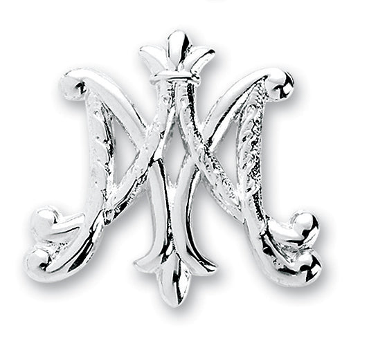 Sterling Silver Ave Maria Broach Pin