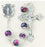 Pink Marble Doubled Capped Rosary - Engravable
