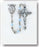 Blue Swarovski Pearl Rosary - Engravable