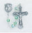 Tin Cut Chrysolite Crystal Rosary - Engravable