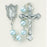 Light Blue Imitation Pearl Double Capped Rosary - Engravable