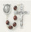 Maroon Oval Boxwood Rosary - Engravable
