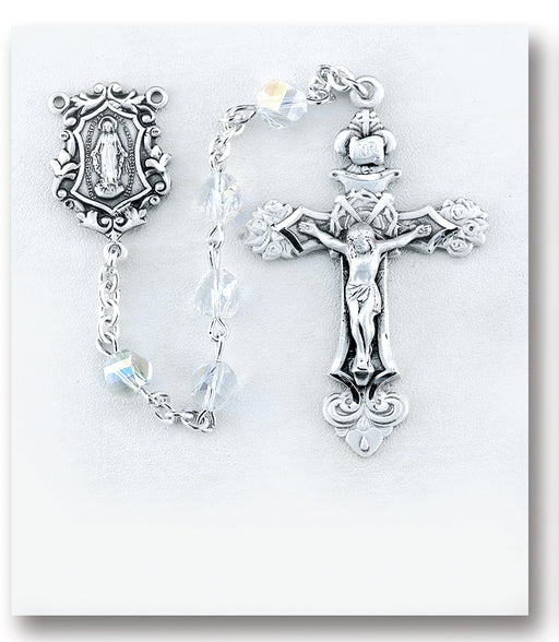 Swarovski Crystal Helix Shape Rosary - Engravable
