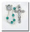 Emerald Tin Cut Crystal Rosary - Engravable