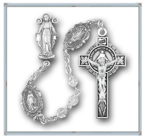 Aurora Swarovski Crystal Rosary - Engravable