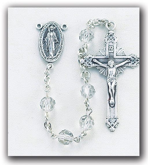 Smoked Crystal Swarovski Rosary - Engravable