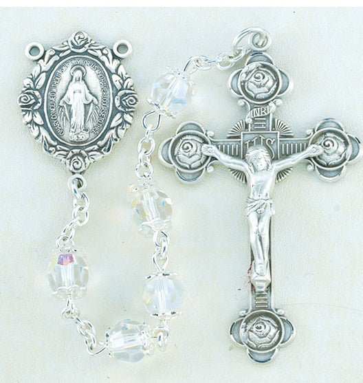 Crystal Swarovski Rosary - Engravable